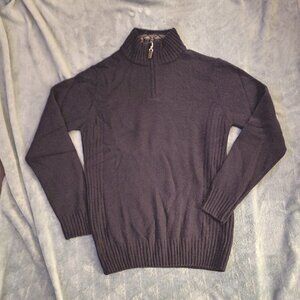 Dark blue Daniele Blasi half-zip sweater Size S like new